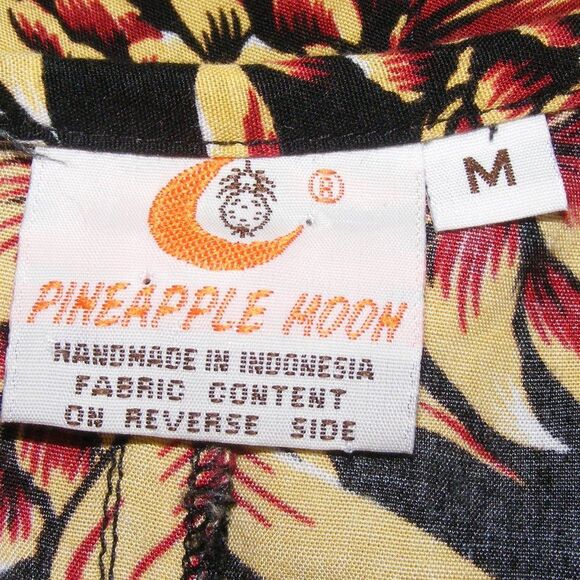 PINEAPPLE MOON Midi Dress, 2, Pineapple print, Sleeveless, Sheath, Black/Yellow - Picture 12 of 13